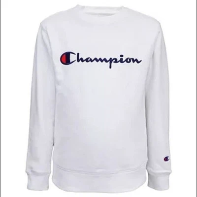 Champion Sudadera Bordada Cuello Redondo Blanca XL NUEVA CON ETIQUETAS Foto 1 de 4