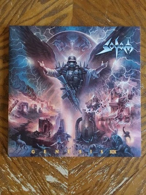 Sodom - Genesis XIX 2xLP limited 500 on ORANGE/OPAQUE SILVER Split Color Vinyl Foto 1 de 4