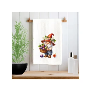 Ernte Wichtel Feige Korb Geschirrtuch 16x24 Waffelmuster Bauernhaus Deko Geschenk - Bild 1 von 6