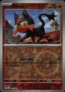 Litten - 0 Reverse Holofoil 032/162 Common SV05: Temporal Forces Near Mint - Picture 1 of 2