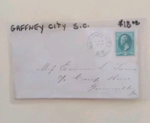 O8## Old 1883 Gaffney, SC Cover. **Very Nice Piece - Picture 1 of 2