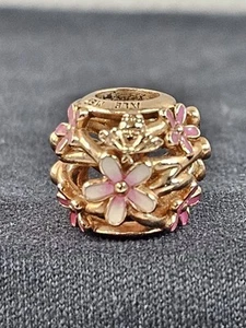 Pandora Rose Gold Pink Openwork Daisy Flower Bead Charm 788772C01 Authentic  - Picture 1 of 9
