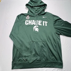 Sudadera con capucha Nike Michigan State Spartans Therma Fit para hombre 2XL verde Rose Bowl 2014 - Imagen 1 de 8