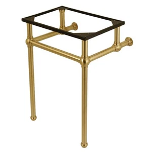 Fauceture VBH282033SB Console Sink Holder with Brass Pedestal, Satin Brass - Picture 1 of 1