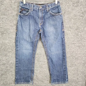 Pantalones de mezclilla Ariat FR M5 para hombre talla 32x28 ajustados rectos resistentes al fuego tela EE. UU. CAT2 - Imagen 1 de 11