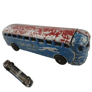Vintage 40er Jahre Realistic Toy Co. Aluminiumguss Windhundlinien Bus 9′′ - Original - Bild 1 von 12