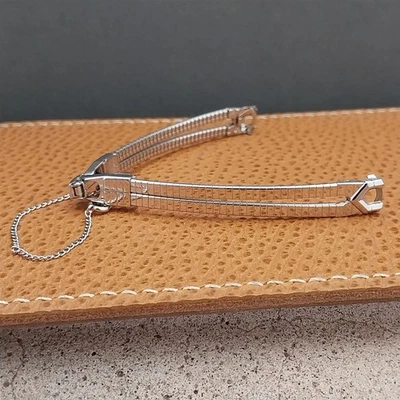 Correa de reloj vintage sin usar JB Champion MCM 1950s 1960s rellena de oro blanco para damas Foto 1 de 4