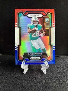 De'Von Achane 2023 Panini Prizm #365 Rookie Red White & Blue Prizm Miami - Picture 1 of 2