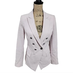 Whbm Pale Pink Double Breasted Academia Jacket Blazer Size 2 XS - Picture 1 of 7
