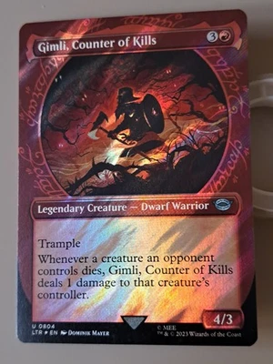 Gimli, Counter of Kills (Showcase Surge Foil) - MTG LTRH Uncommon Excellent (EX) - Imagen 1 de 2