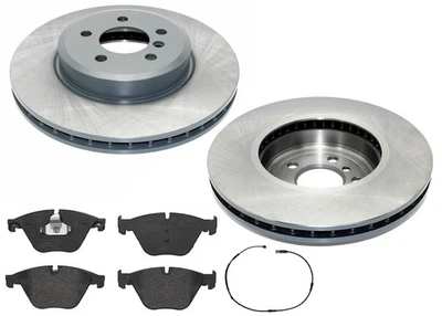 Front 348MM Carbon Coated Rotors & EPS Brake Pads Fits BMW 535i 2011 2012 2016 - Image 1 of 4