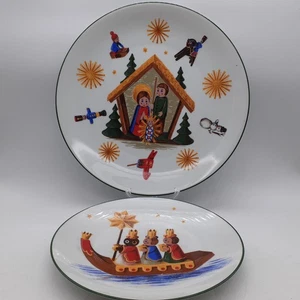 Vintage Bareuther Bavaria Germany Weihnachtsteller Krippe 3 Weise Männer 10" 1978 G - Bild 1 von 11