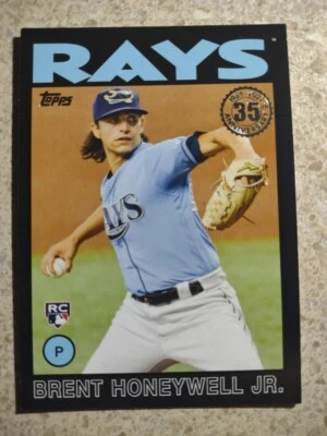 Brent Honeywell Jr RC 2021 Topps Update #86B-50 - 1986 Topps Black Parallel /299 - Image 1 of 2