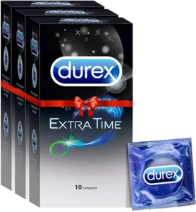 Durex Condoms - Extra Time for Extended Pleasure 10 Count - Pack of 3, Total 30 - Picture 1 of 8