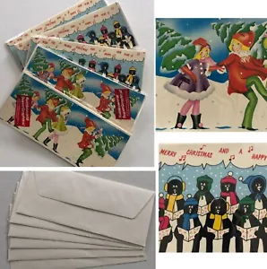 5 Sets NEU Vintage MCM Weihnachtskarten 10,5 x 4,5" Karte & Umschläge - 30 Karten Neu in Verpackung - Bild 1 von 18