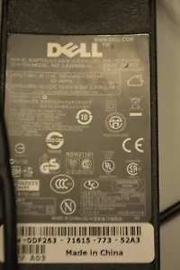 Cargador de computadora portátil Dell genuino adaptador de CA fuente de alimentación LA65NS0-00 19,5 V 65 W - Imagen 1 de 2