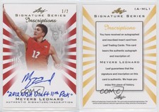 2012 Leaf Signature Series Inscriptions Red /2 Meyers Leonard Rookie Auto RC