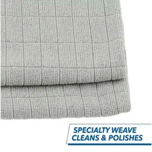 12 in. Microfiber Mirror and Glass Cleaning Cloths (2-Count) - Picture 1 of 9