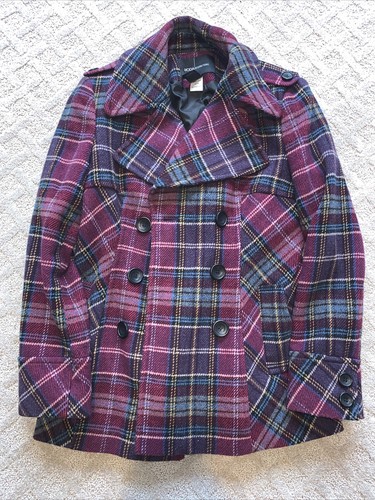 UNDERCOVER Pavone doppiopetto Moda Victoria Secret donna a quadri vino taglia media M