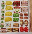 28 VINTAGE FOOD DINER TOYS MINIATURE FOOD DOLLHOUSE BAKERY CROISSANTS Celluloi