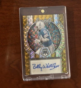 2023 Panini Mosaic Billy White Shoes Johnson GOLD PRIZM Scripts AUTO 3/10 Oilers - Bild 1 von 2