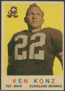 1959 Topps #54 Ken Konz Cleveland Browns