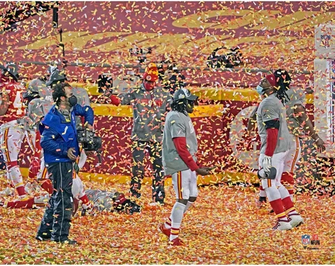 Kansas City Chiefs Unsigned 2021 AFC Championship Celebration Photograph Cover
