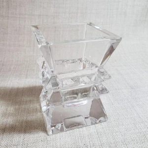 BACCARAT Columbine FLOWER VASE France Crystal Glass Clear Room Decor No Box - Picture 1 of 8