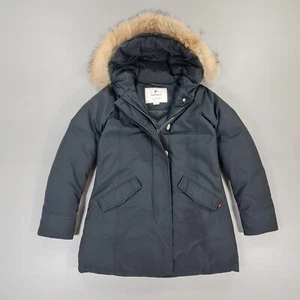 Woolrich Womens Jacket Black XS Arctic Parka Down Fill Fur Trim Hooded - Picture 1 of 11
