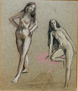 Bryson Burroughs (1869-1934), Pastel, Study of a Female Nude - Picture 1 of 1