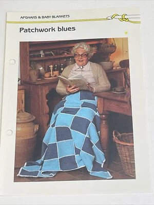 Patchwork Blues Afghan Marshall Cavendish Crochet Pattern - Image 1 of 4