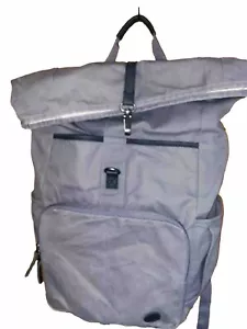 ‼️Timberland‼️ Men's 24-liter Roll Sturdy‼️Grey Canvas Backpack Laptop Book Hike - Picture 1 of 17