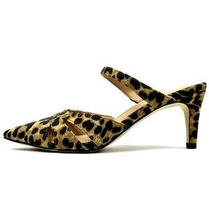 Cole Haan Vandam Dress Mule Leopard Suede Pointed Toe Slip On Dress Pumps 5 - Picture 1 of 12