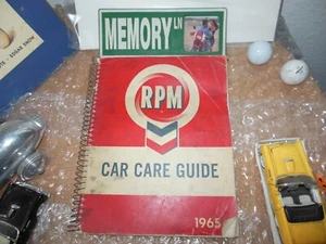 GUÍA DE CUIDADO DE AUTOMÓVIL ORIGINAL 1965 RPM DE FÁBRICA DE CHEVRON OIL COMPANY - Imagen 1 de 1