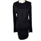 Isabel Marant Etoile Faux Wrap Black Body Con Dress Size 36 Us 6
