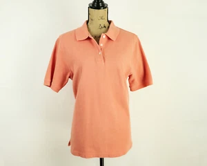 Women's Appleseed's Polo Golf Shirt Top T-Shirt - Light Orange/Salmon - Size L - Picture 1 of 3