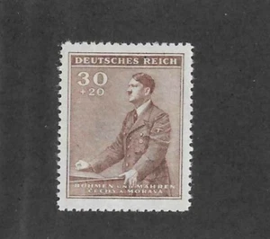 MNH Briefmarke Sc B09 / 1942 Drittes Reich / Adolf Hitler Geburtstag / WWII Deutschland - Bild 1 von 1