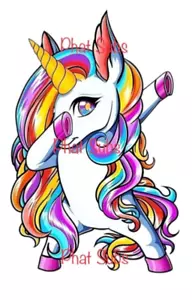 Impresión de sublimación unicornio danzante listo para presionar transferencia de calor - Imagen 1 de 1