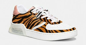 New. Coach Women's Citysole Court Sneaker Size US 7 B Zebra / Candy Pink - Picture 1 of 2