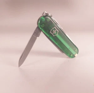 Swiss Army Knife Victorinox 58mm Classic SD Pocket Knife Transparent Green Tea - Picture 1 of 5