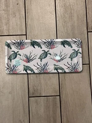 NWT Turtle Patter Plastic Rectangle Serving Tray - Image 1 of 4