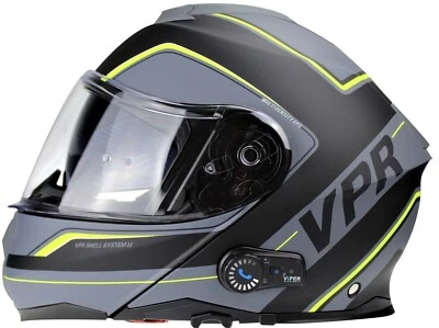 CASCO MOTO CON BLUETOOTH VIPER 191 INTEGRALE MODULARE TOURING STRADA RAZE GRIGIO - Immagine 1 di 4