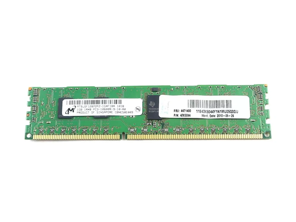 MICRON 1GB SERVER DIMM DDR3 PC10600(1333) UNBUF ECC 1.5v MT9JSF12872PZ-1G4F1 - Image 1 of 1