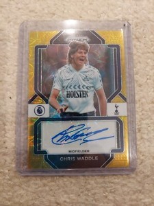 Chris Waddle 2023 Panini Prizm Premier League #S-CW Auto Gold Disco Prizm 02/10