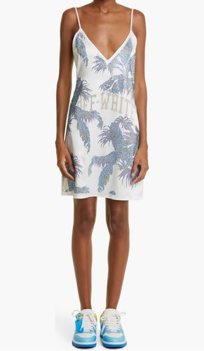 Abito slip OFF WHITE genere incluso impreziosito da cristalli brillanti taglia 42 US 10