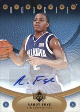 2006-07 Upper Deck Ovation Gold Basketball Card #100 Randy Foye AU Auto/99