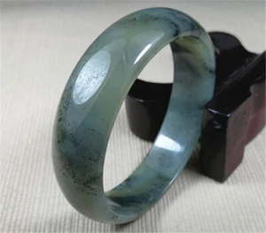 Brazalete Brazalete Antiguo Natural Grado A Jade Hetiano Verde 59.6MM - Imagen 1 de 10