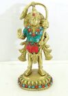 Hindu Hanuman CraftVatika Standing Hanuman Brass Statue Mythological Indian  TF