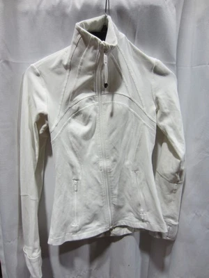 Lululemon Define *Chaqueta Luon Manga Larga Cremallera Completa Para Mujer Talla 4 Blanca Foto 1 de 4