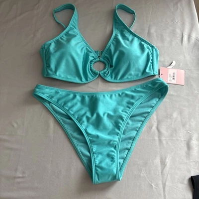 Conjunto de bikini Juicy Couture Aqua 2 para mujer talla XL NUEVO CON ETIQUETAS Foto 1 de 4